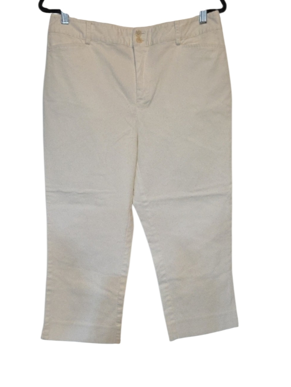 Lauren Ralph Lauren Premium White Cotton Capri Pants